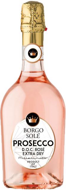 Вино ігр.Borgo Sole Prosecco DOC Rose Extra Dry рожеве 0,75л 15%